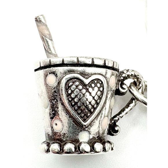 Brighton “Let It Snow” Charm Bracelet - Silver Enamel Crystal - Rare Collectible - Picture 13 of 14